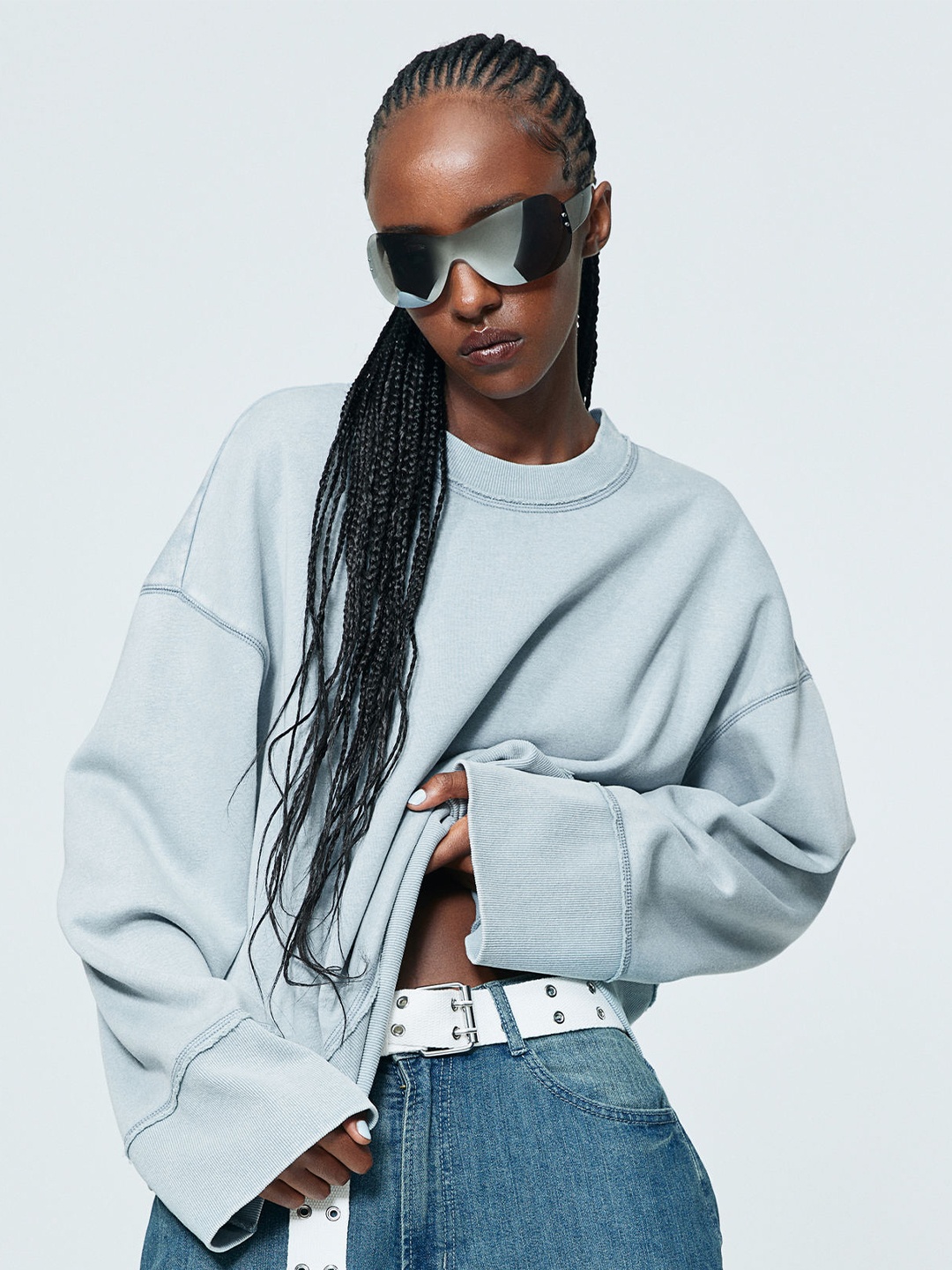 H&M Oversized Sweatshirt, Blue