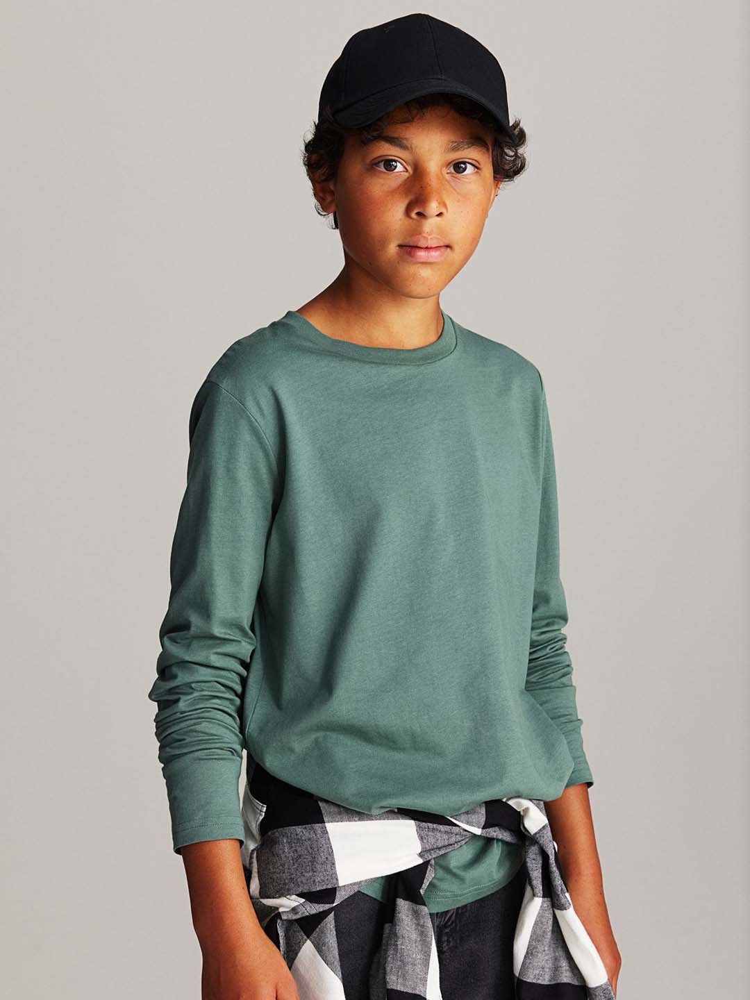 

H&M Boys 2-Pack Cotton Tops, Green