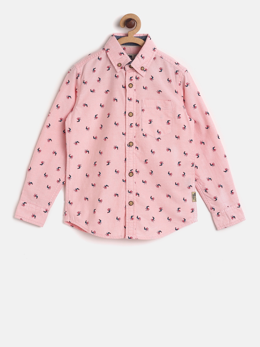 

Flying Machine Boys Pink Printed Casual Shirt
