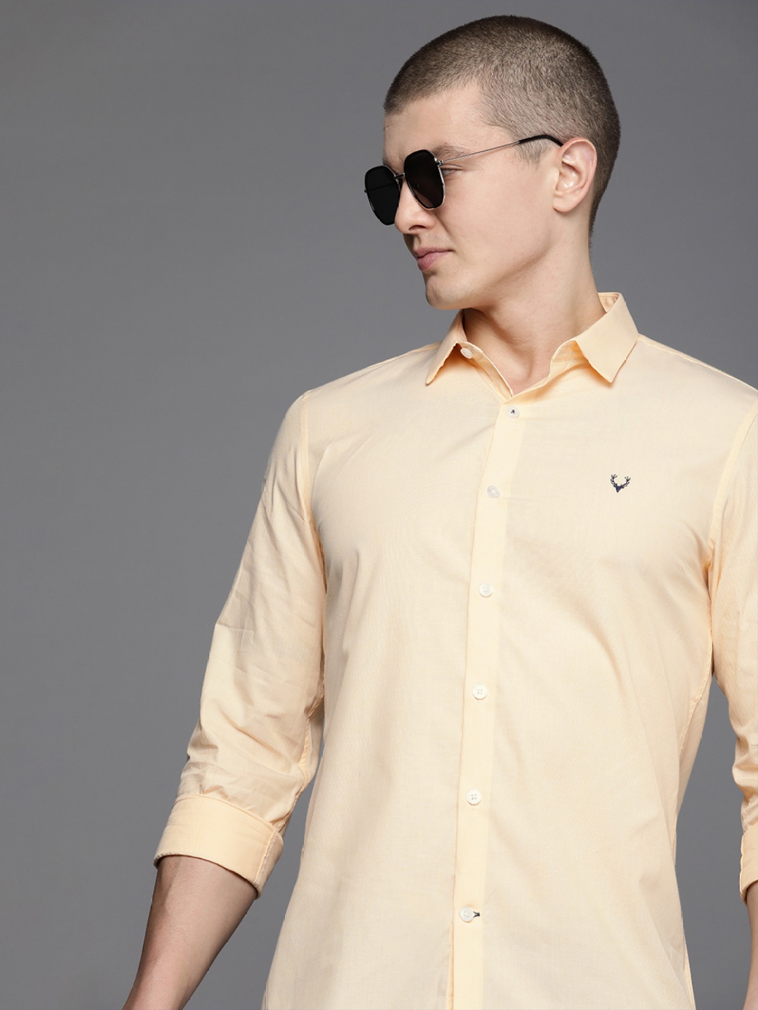 

Allen Solly Sport Pure Cotton Slim Fit Casual Shirt, Cream