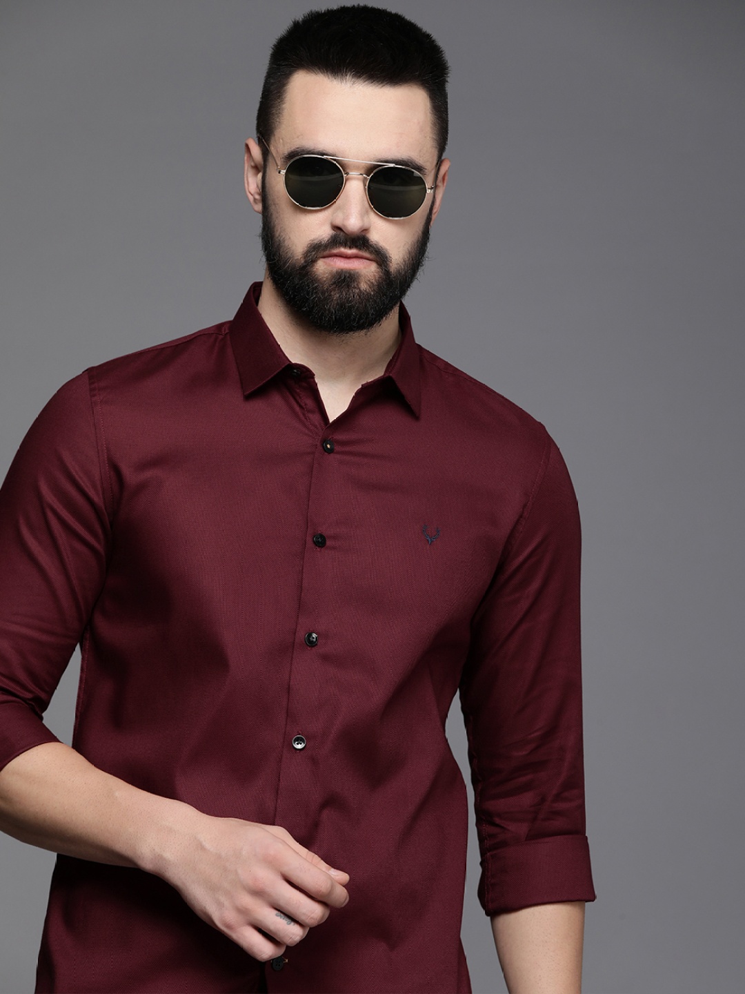 

Allen Solly Sport Pure Cotton Ultra Fit Casual Shirt, Maroon