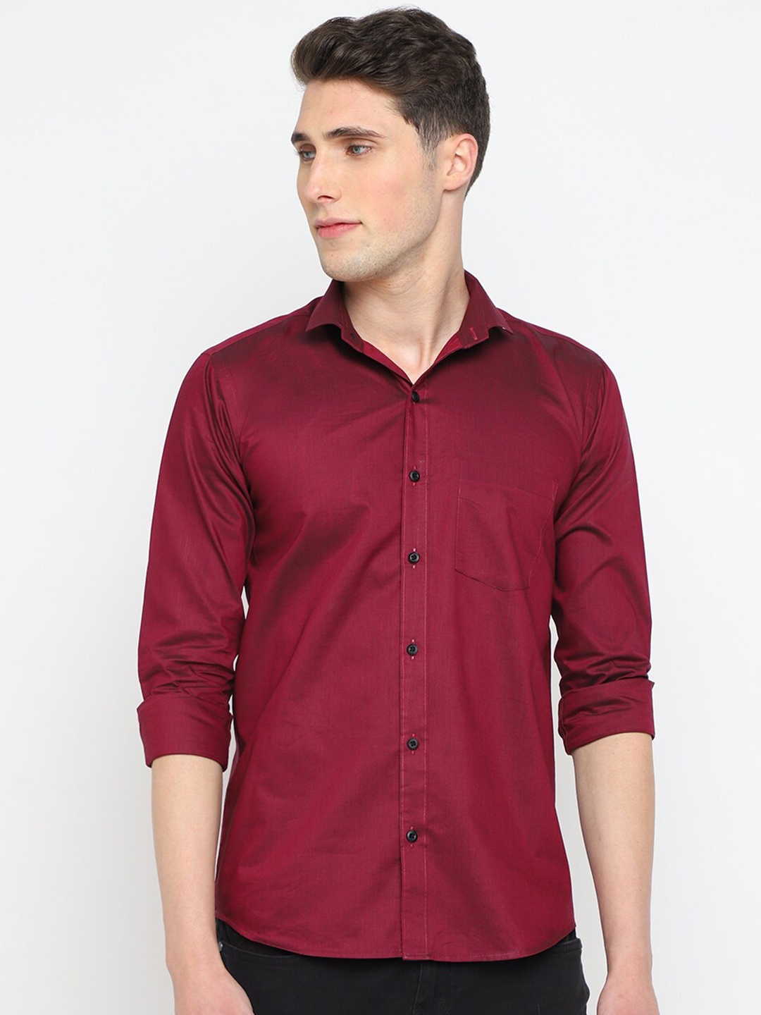 

JADEBERRY Classic Slim Fit Casual Shirt, Fuchsia