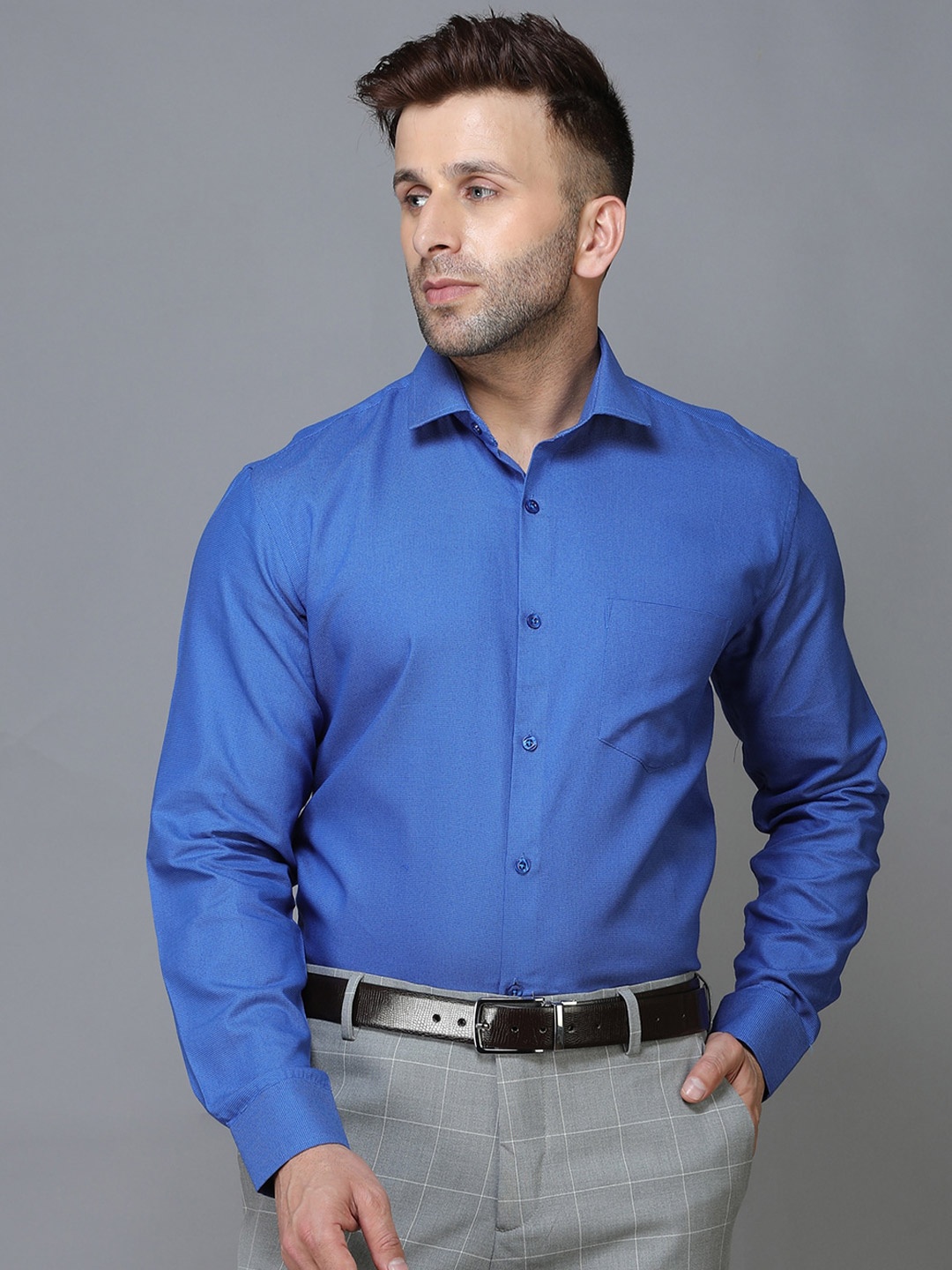 

TQS Standard Cotton Casual Shirt, Navy blue