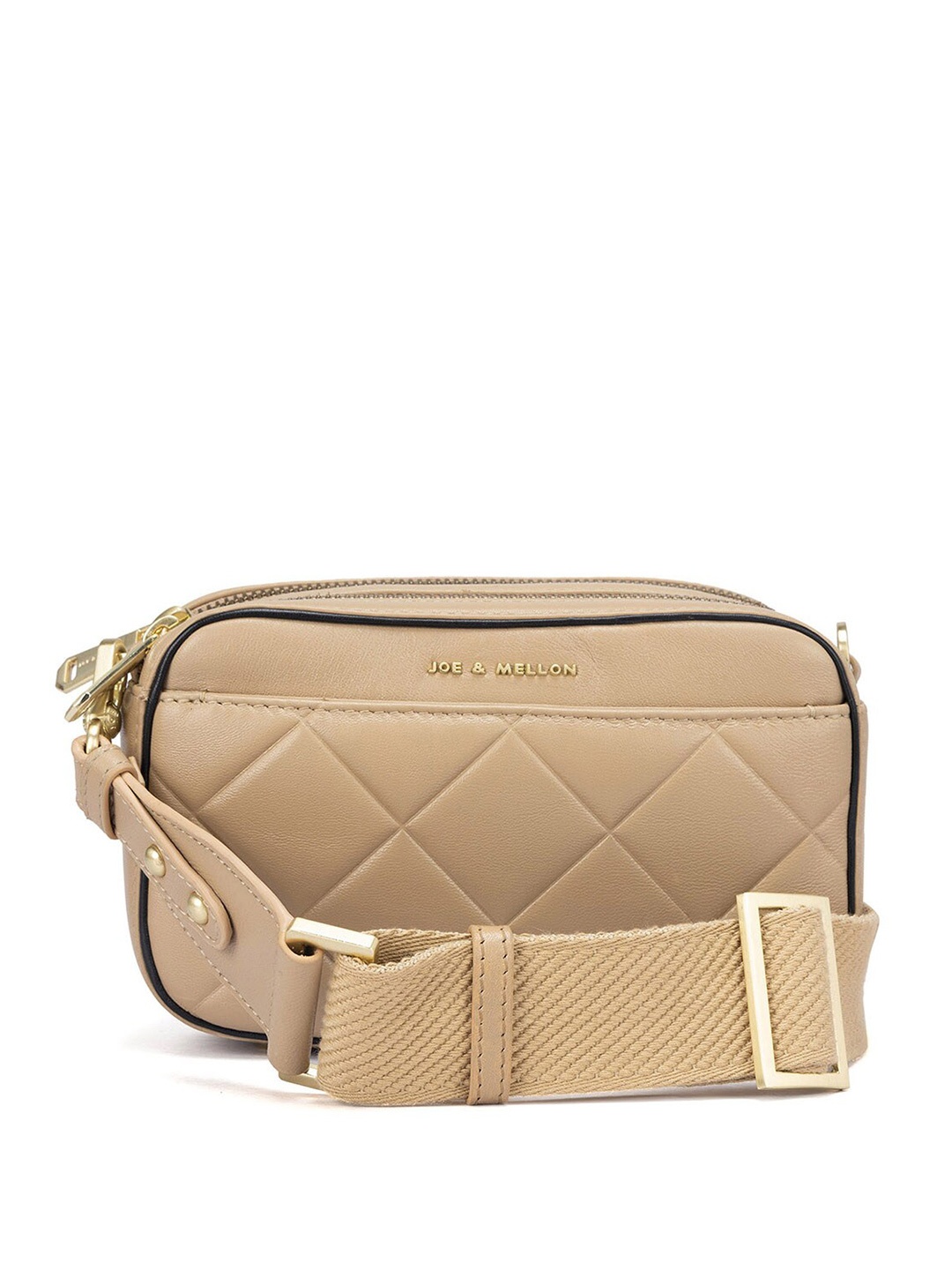 

Joe & Mellon Women Beige Textured Messenger Bag