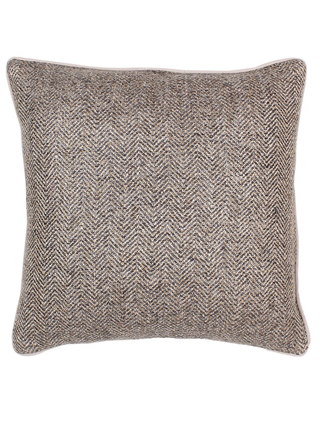 

House This Purvanchal Grey Textured Square Cushion Cover