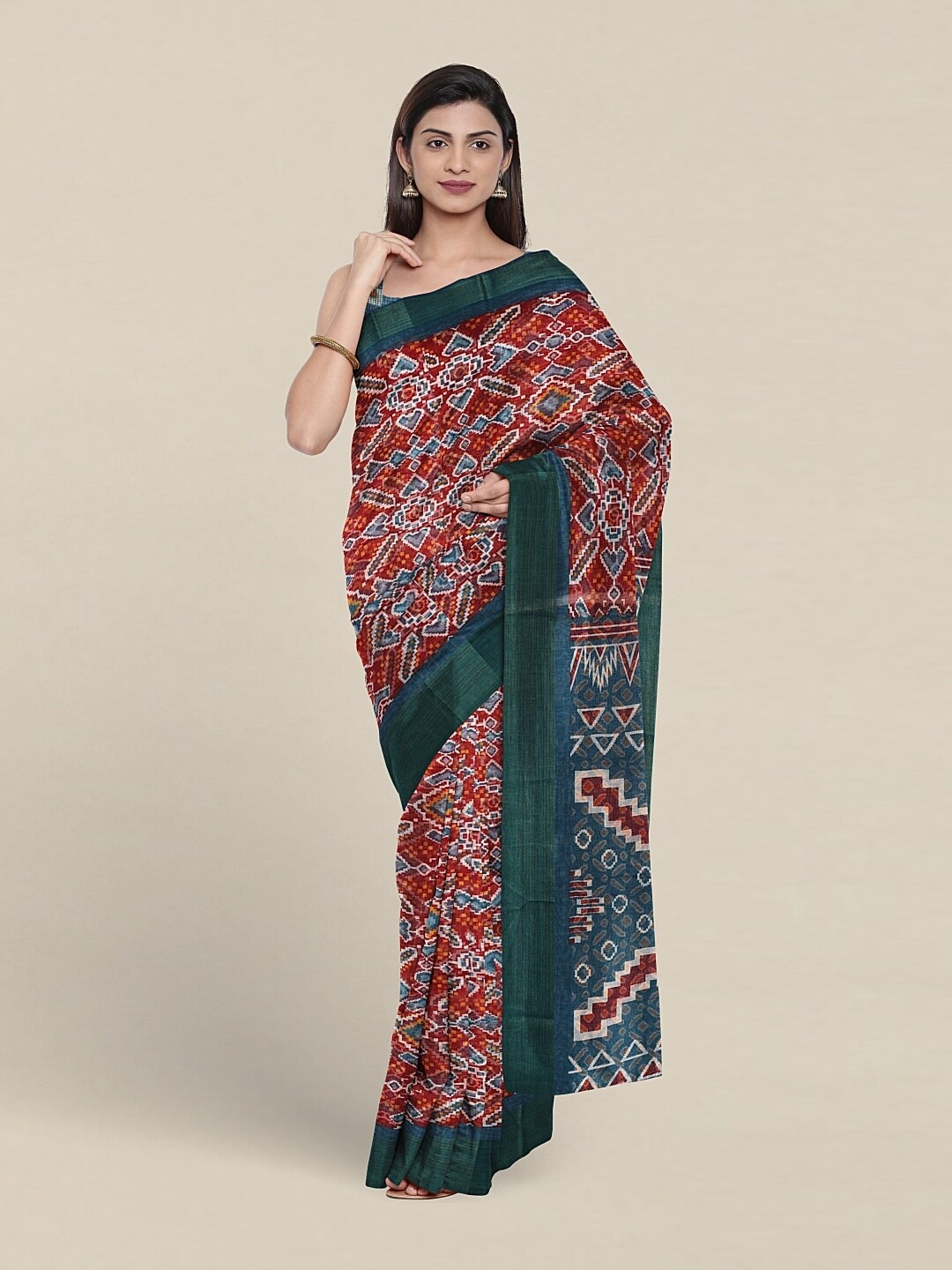

Pothys Ethnic Motifs Printed Saree, Purple