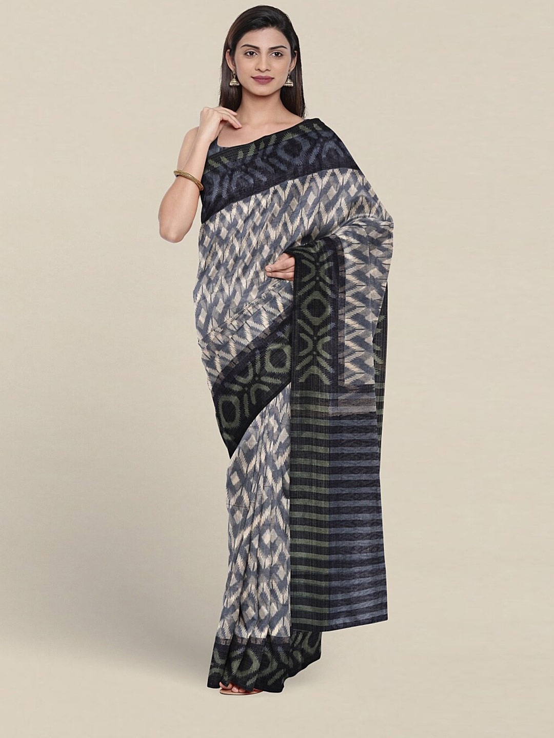 

Pothys Ethnic Motifs Printed Saree, Blue