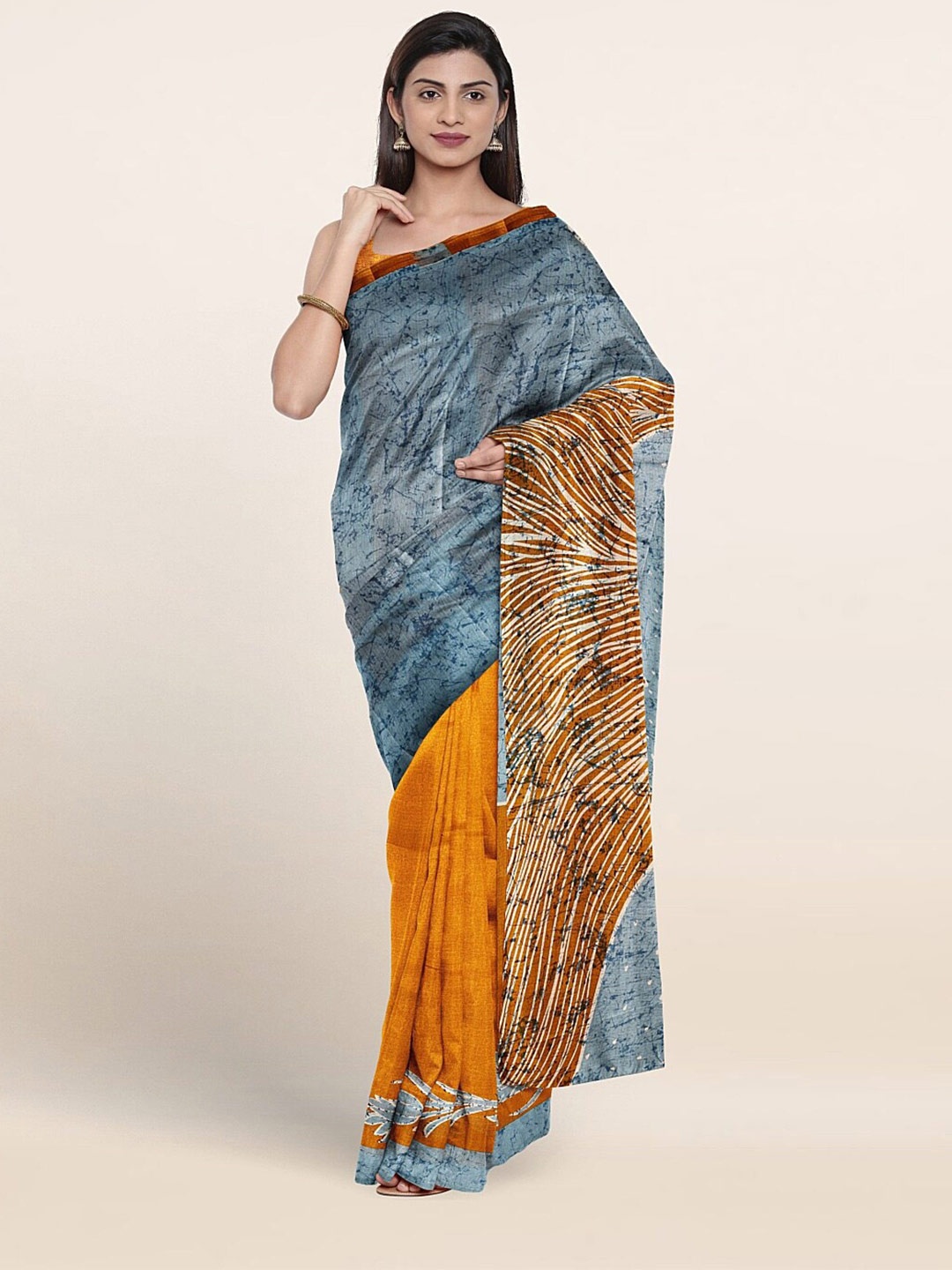 

Pothys Abstract Printed Saree, Blue