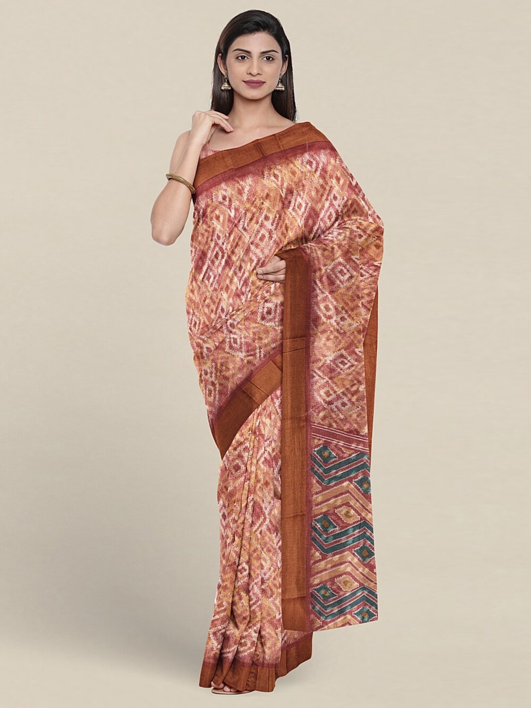 

Pothys Mauve & Green Zari Saree