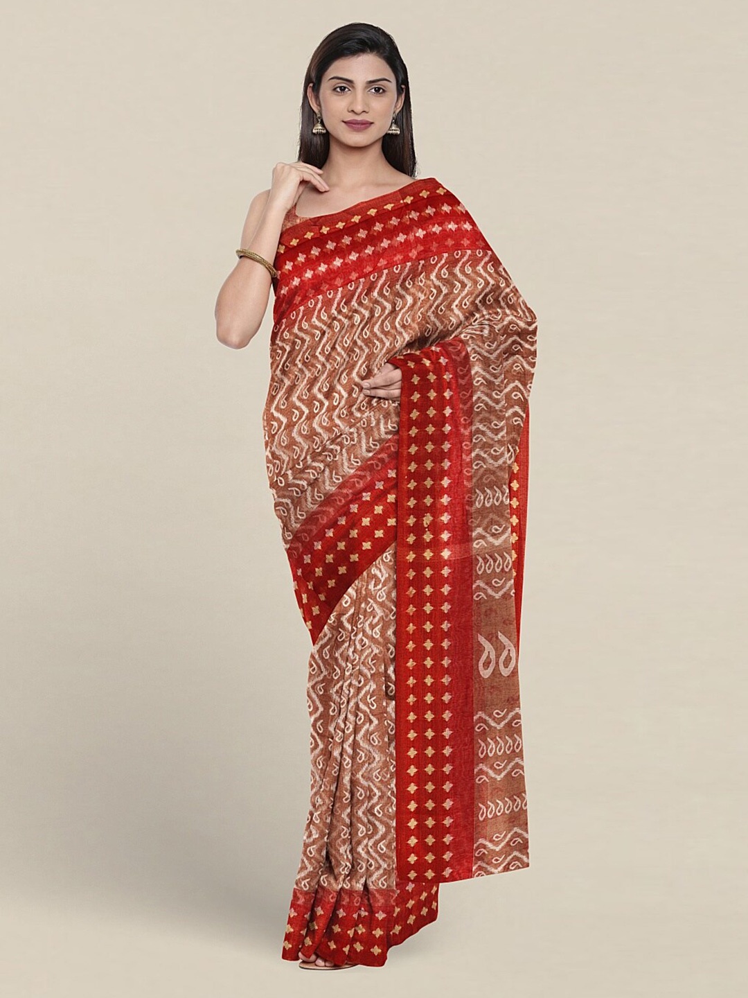 

Pothys Ethnic Motifs Printed Saree, Mauve