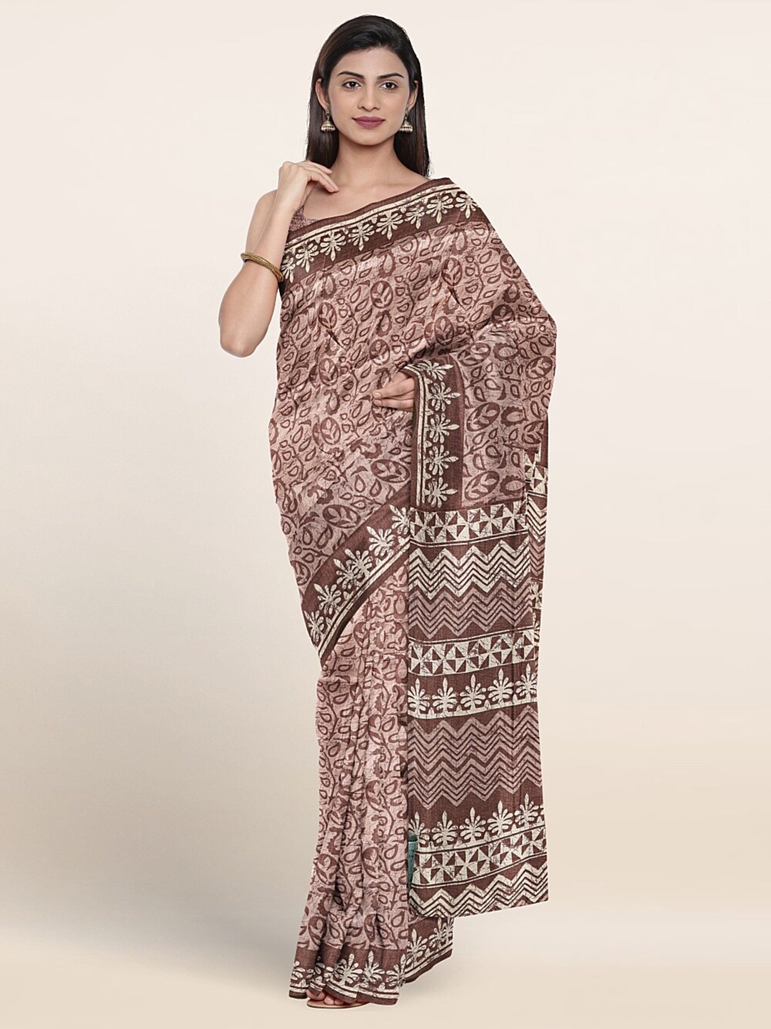 

Pothys Floral Printed Saree, Mauve