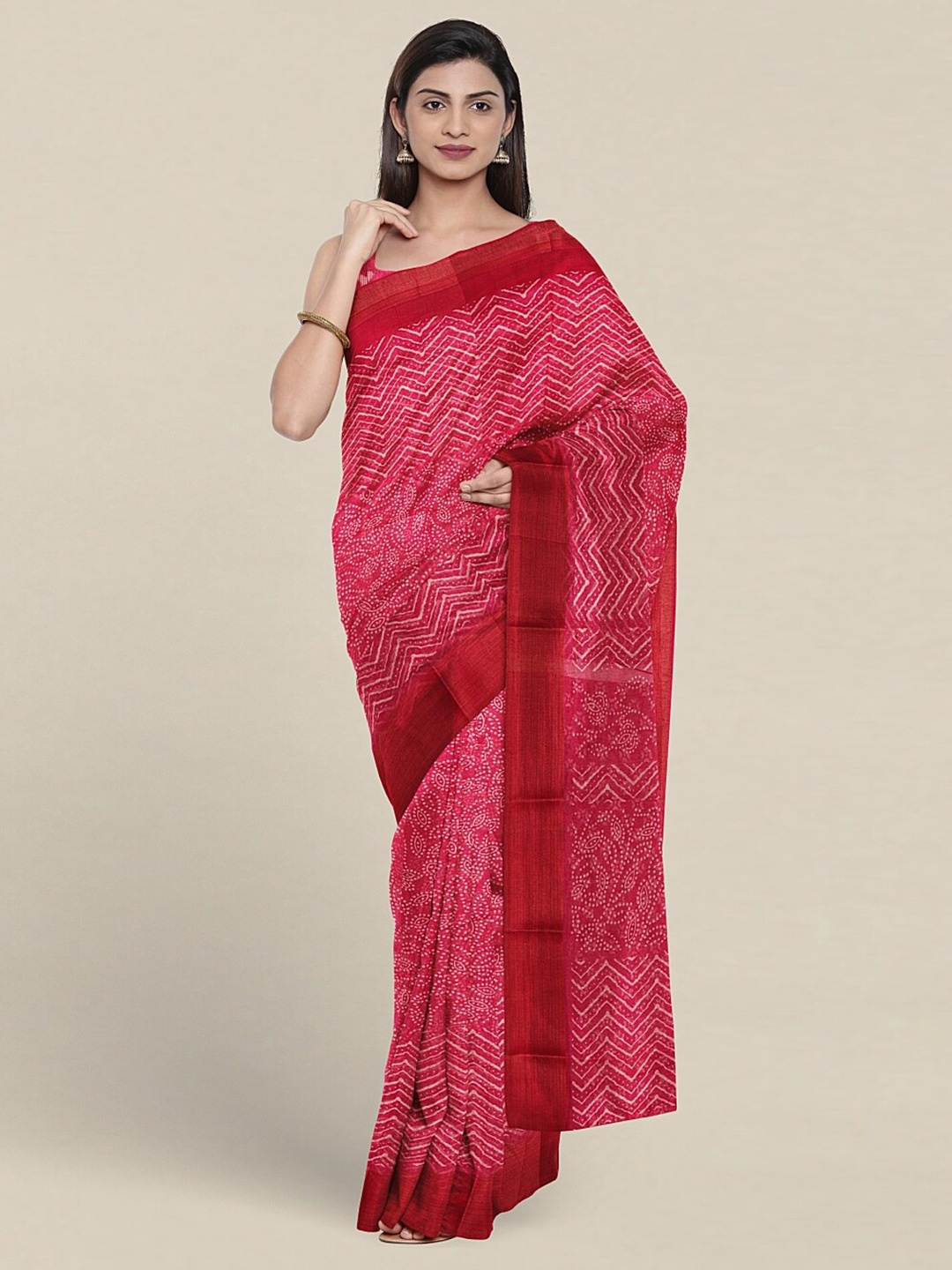 

Pothys Floral Printed Saree, Pink