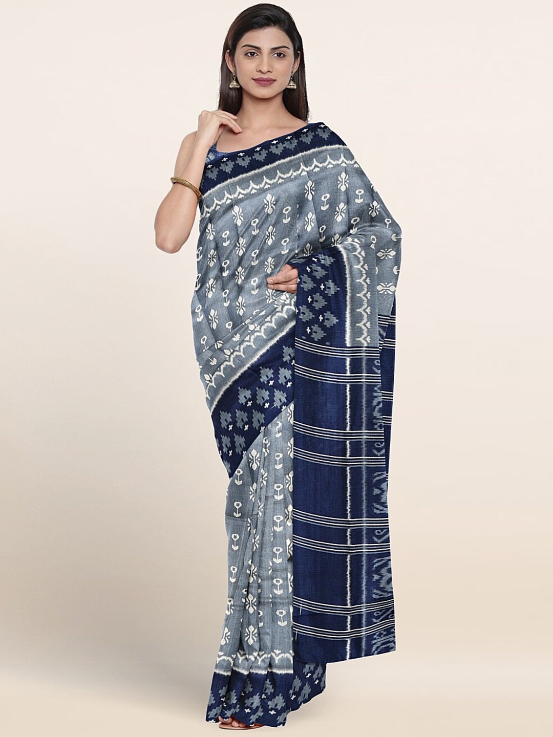 

Pothys Ethnic Motifs Printed Saree, Blue