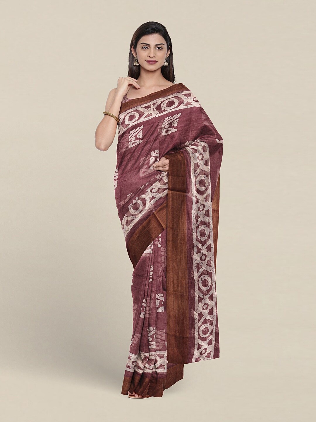 

Pothys Abstract Printed Saree, Lavender