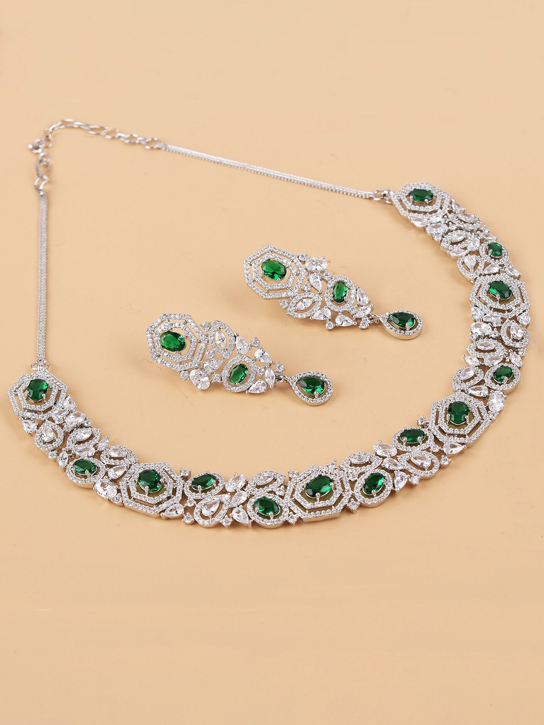 

Mirana Rhodium-Plated Necklace Set, Silver
