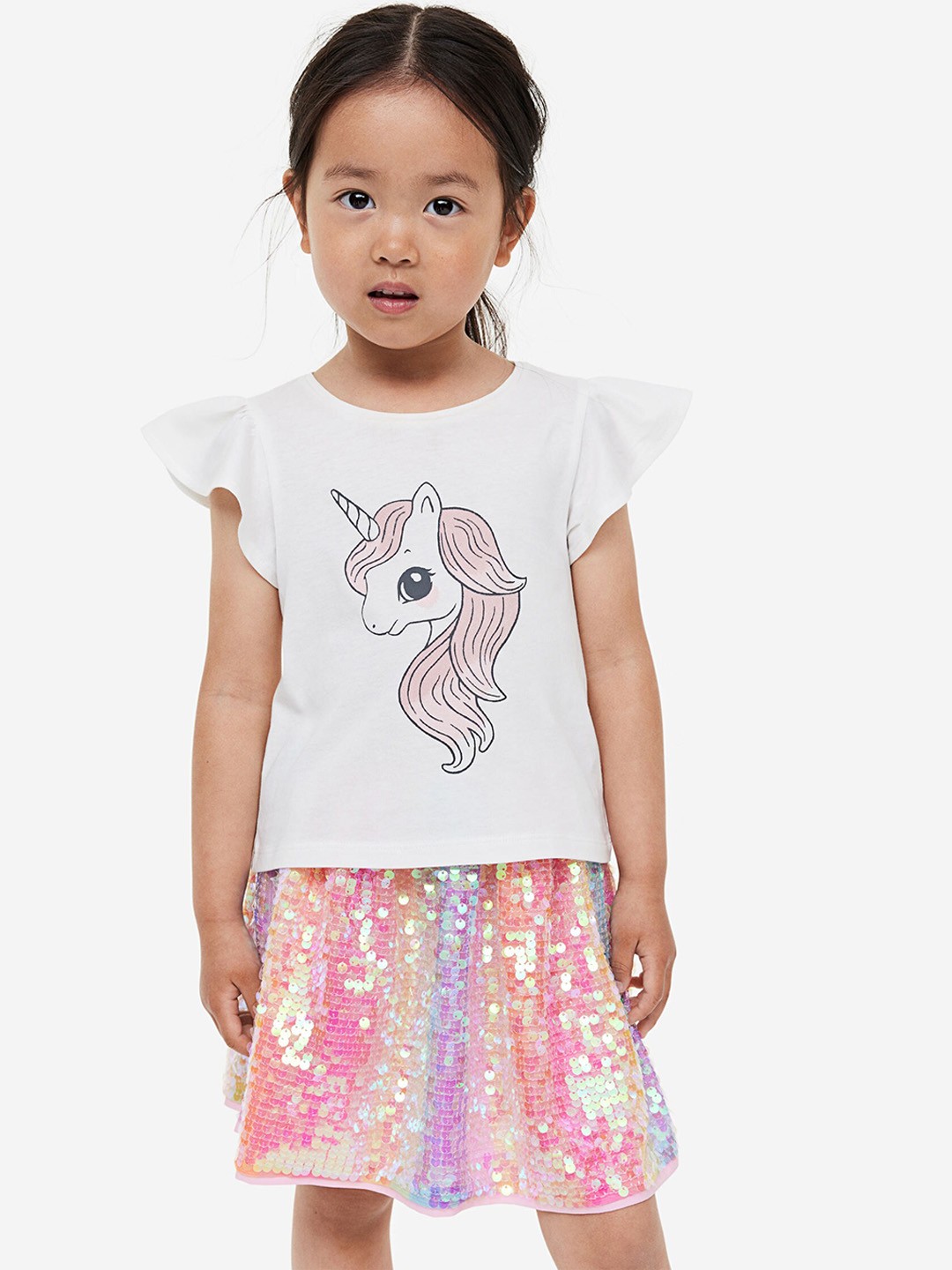 

H&M Girls Sequined Skirt, Pink