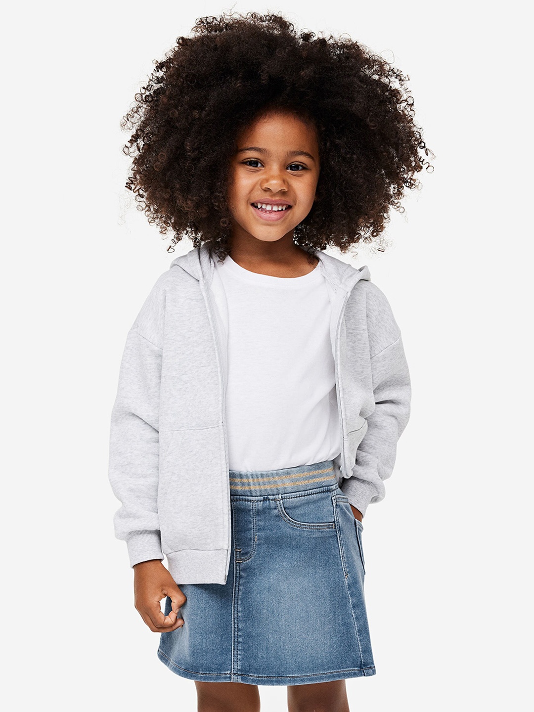 

H&M Girls Super Soft Denim Skirt, Blue