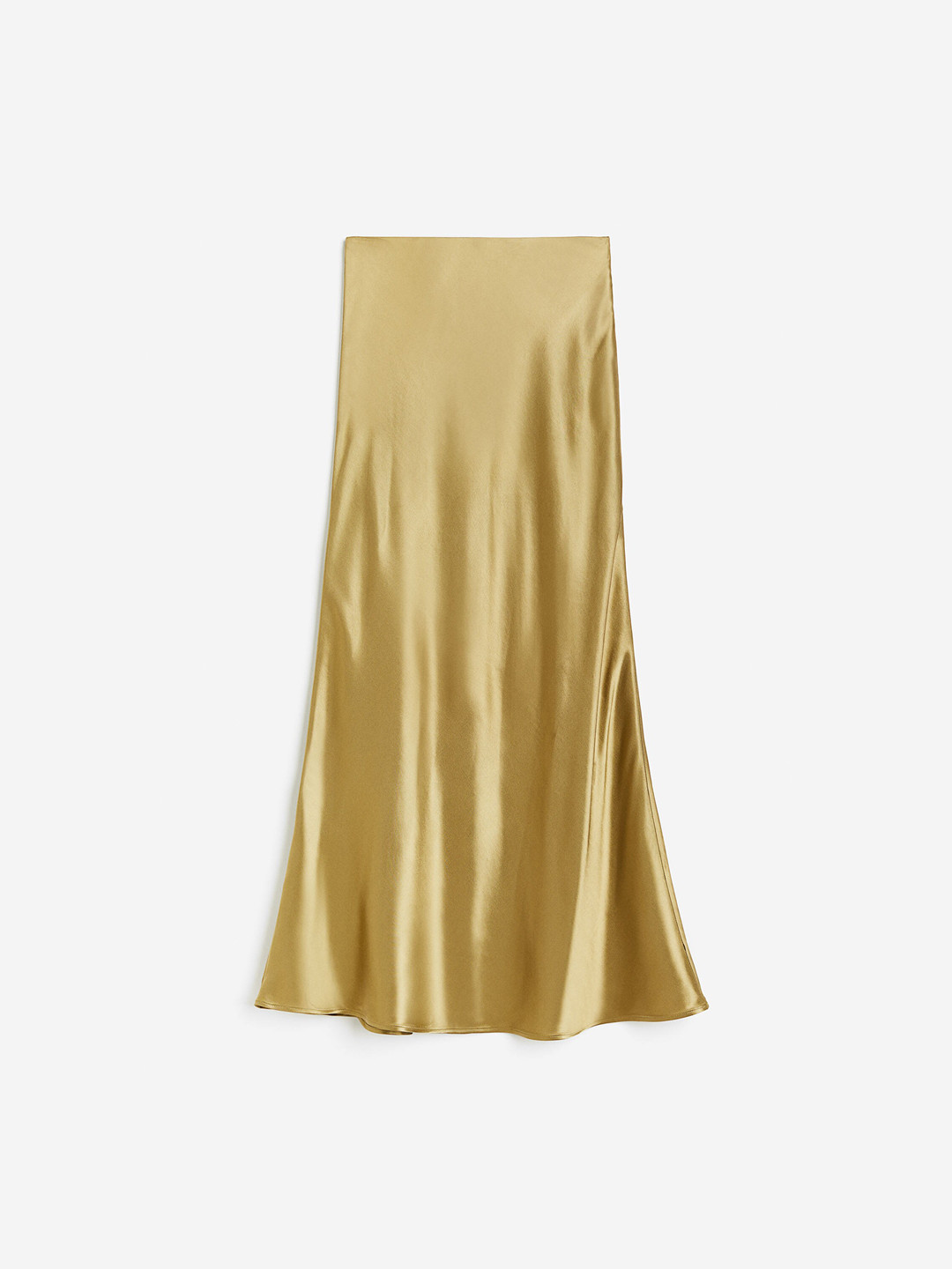 

H&M Satin Maxi Skirt, Green