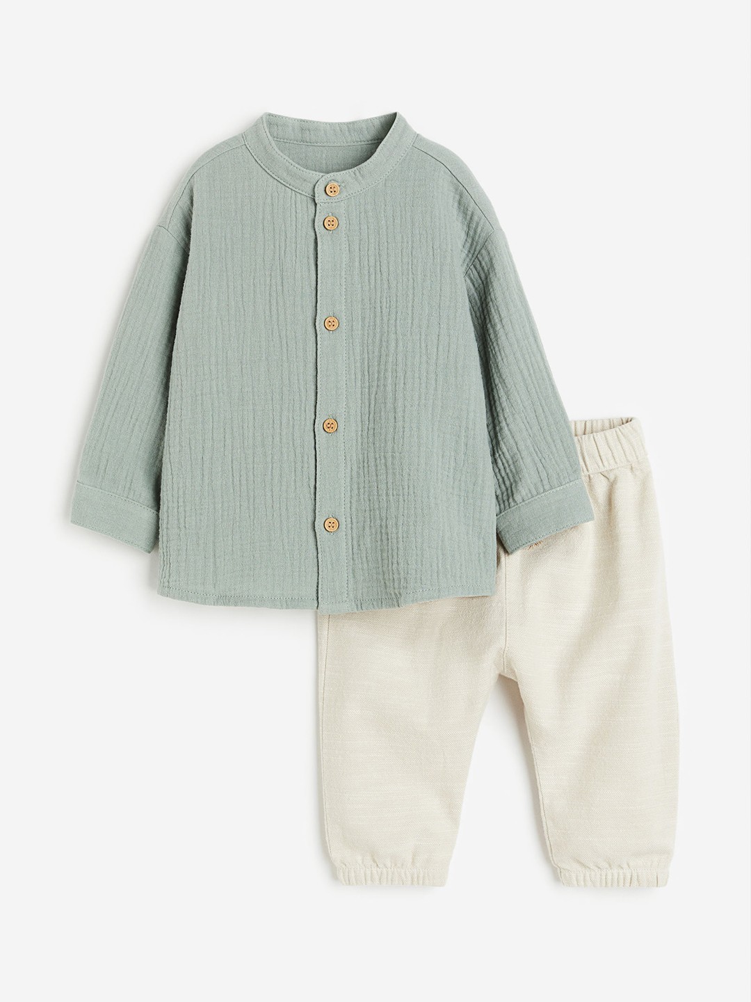 

H&M Boys 2-Piece Cotton Set, Green
