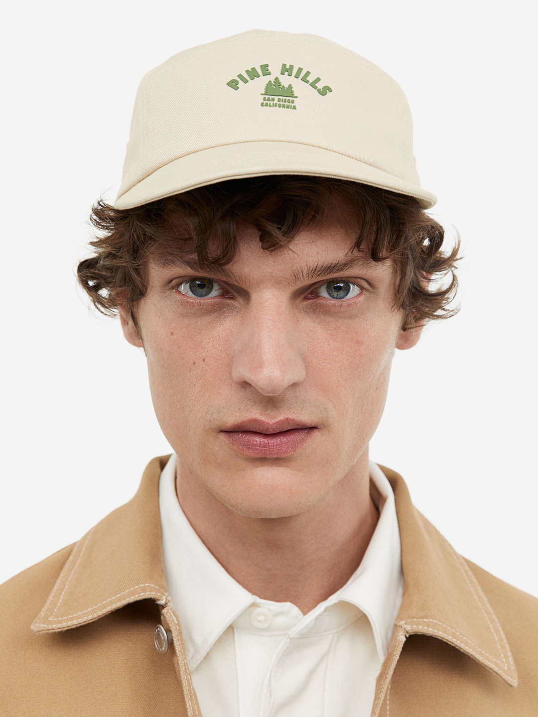 

H&M Pure Cotton Twill Cap, Beige
