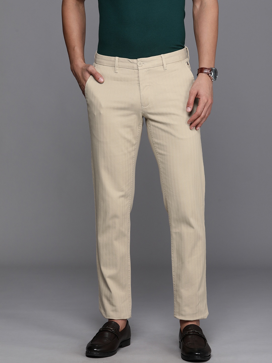 

Louis Philippe Sport Men Slim Fit Chinos, Beige