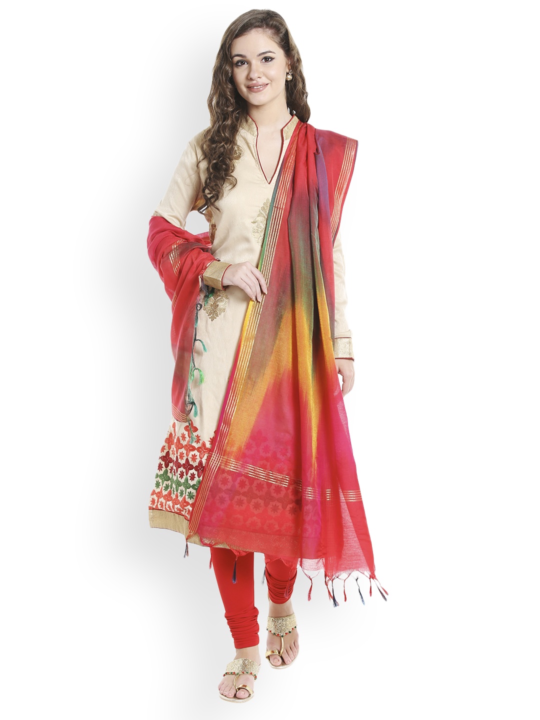 

Dupatta Bazaar Multicoloured Woven Design Dupatta, Multi