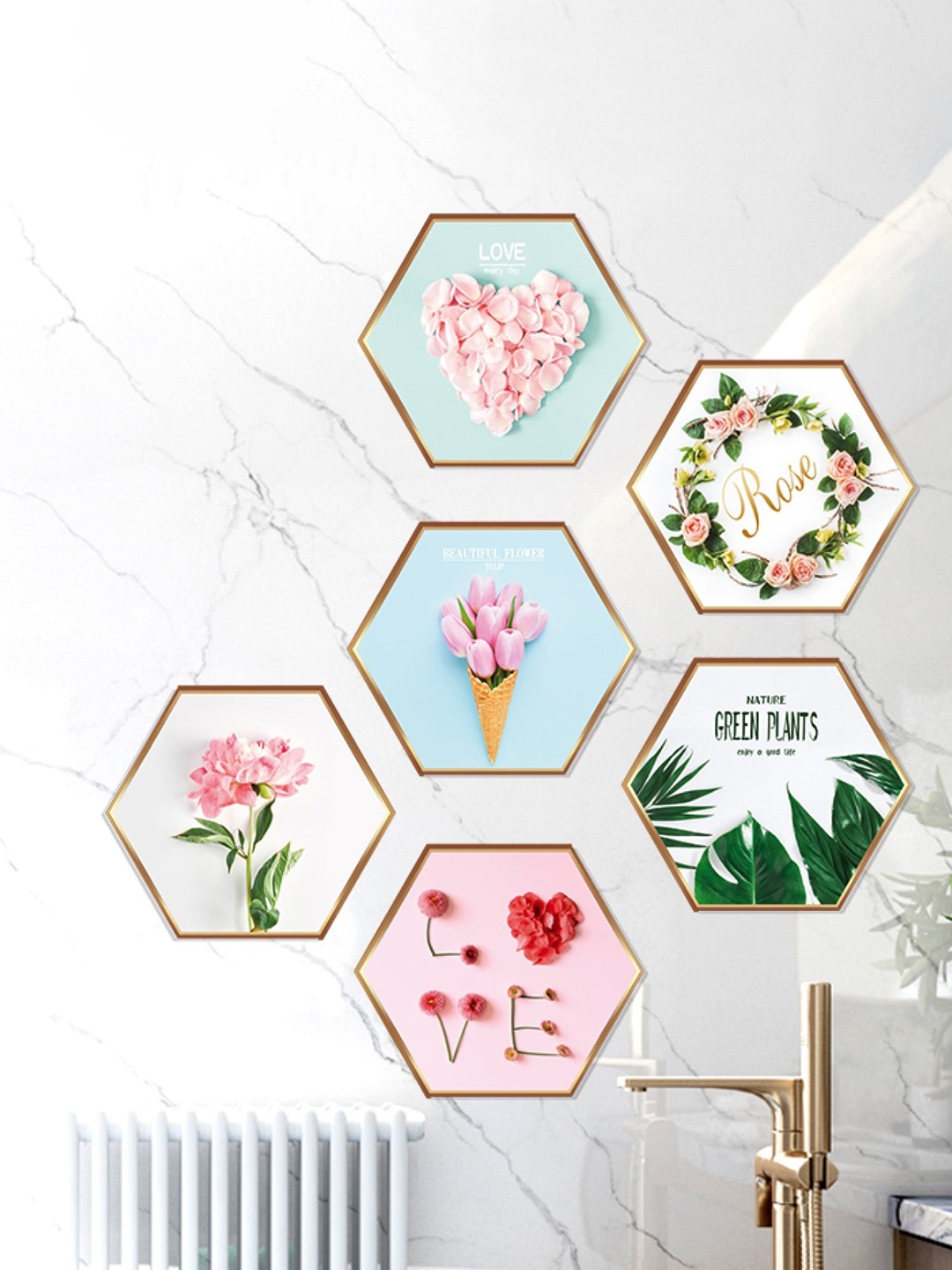 

Jaamso Royals Blue & Pink Tropical Plants Pattern Self Adhesive Wallsticker