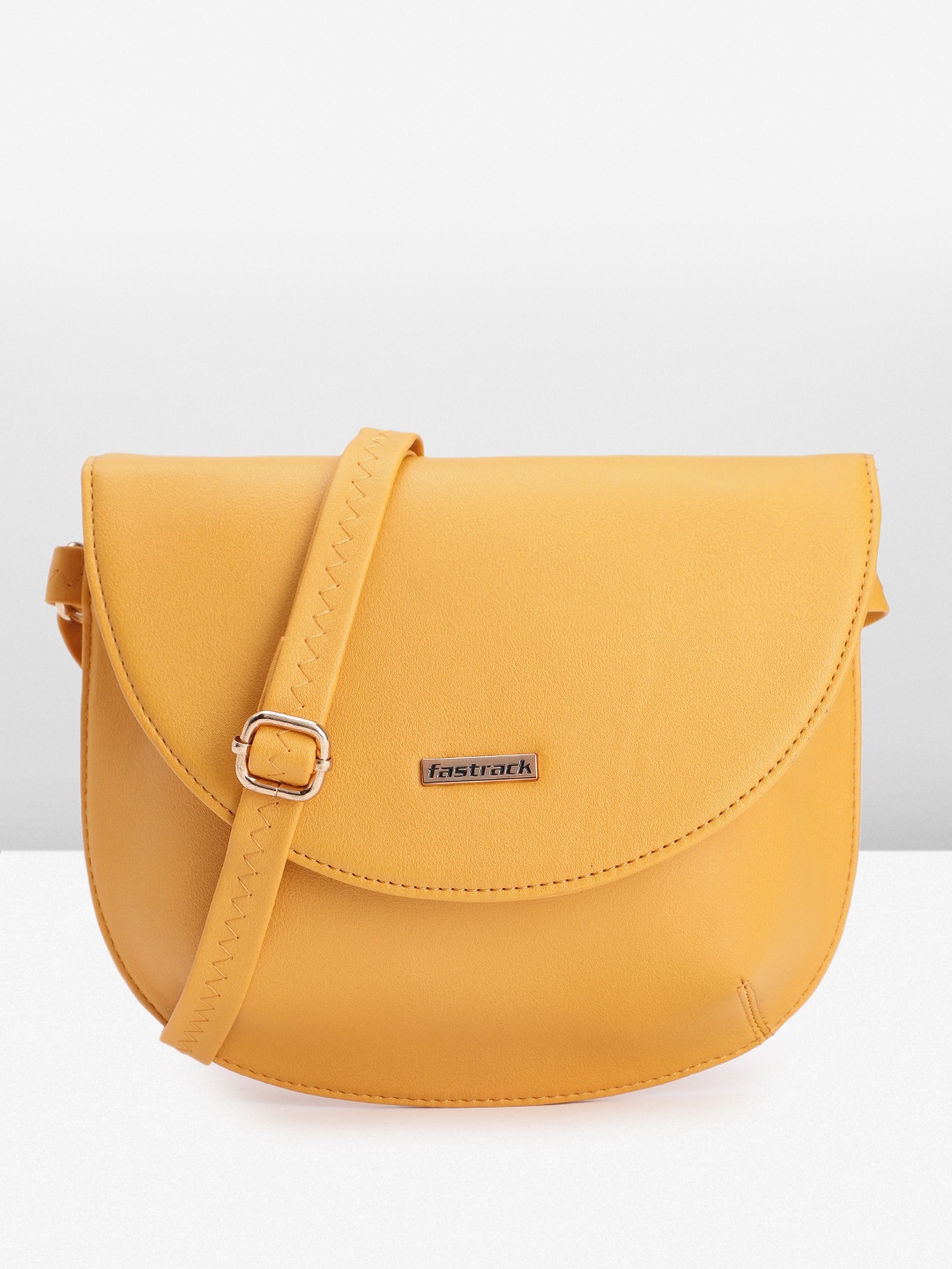 

Fastrack Structured Sling Bag, Mustard