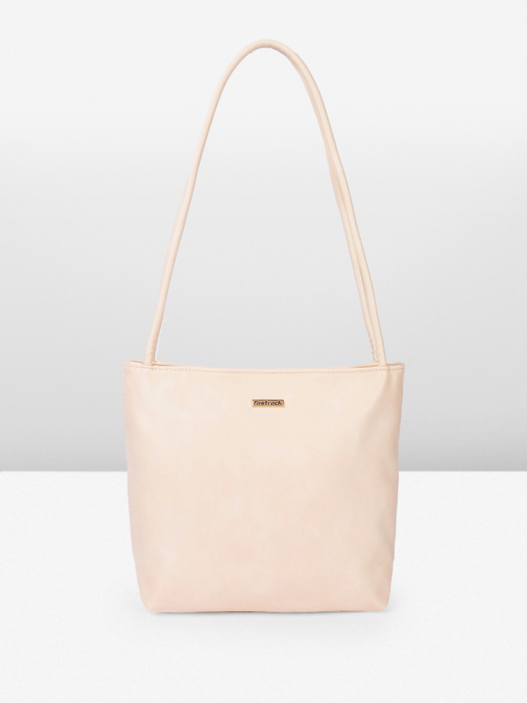 

Fastrack Women Solid Structured Shoulder Bag with Dual Handles, Beige