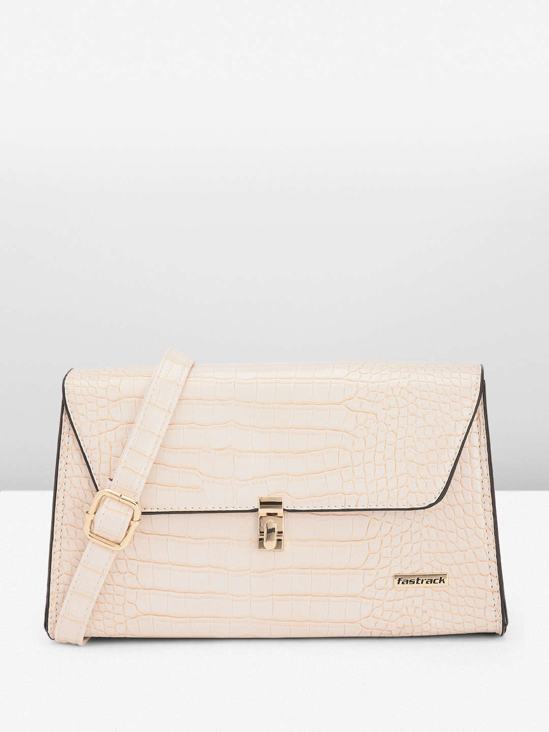 

Fastrack Animal Textured Structured Sling Bag, Off white