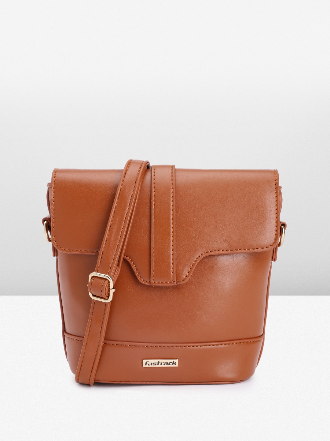 

Fastrack Structured Sling Bag, Tan