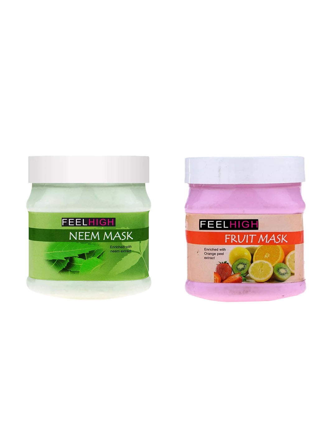 

FEELHIGH Face Neem Mask And Fruit Mask - 500ml Each, Multi