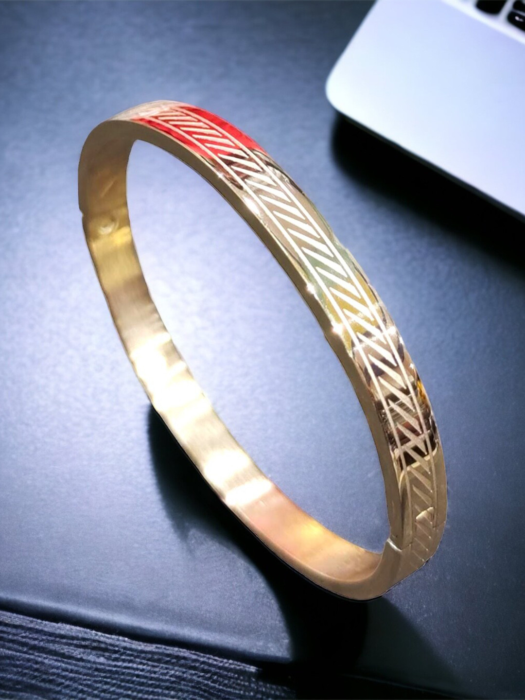 

MYKI Rose Gold-Plated Kada Bracelet