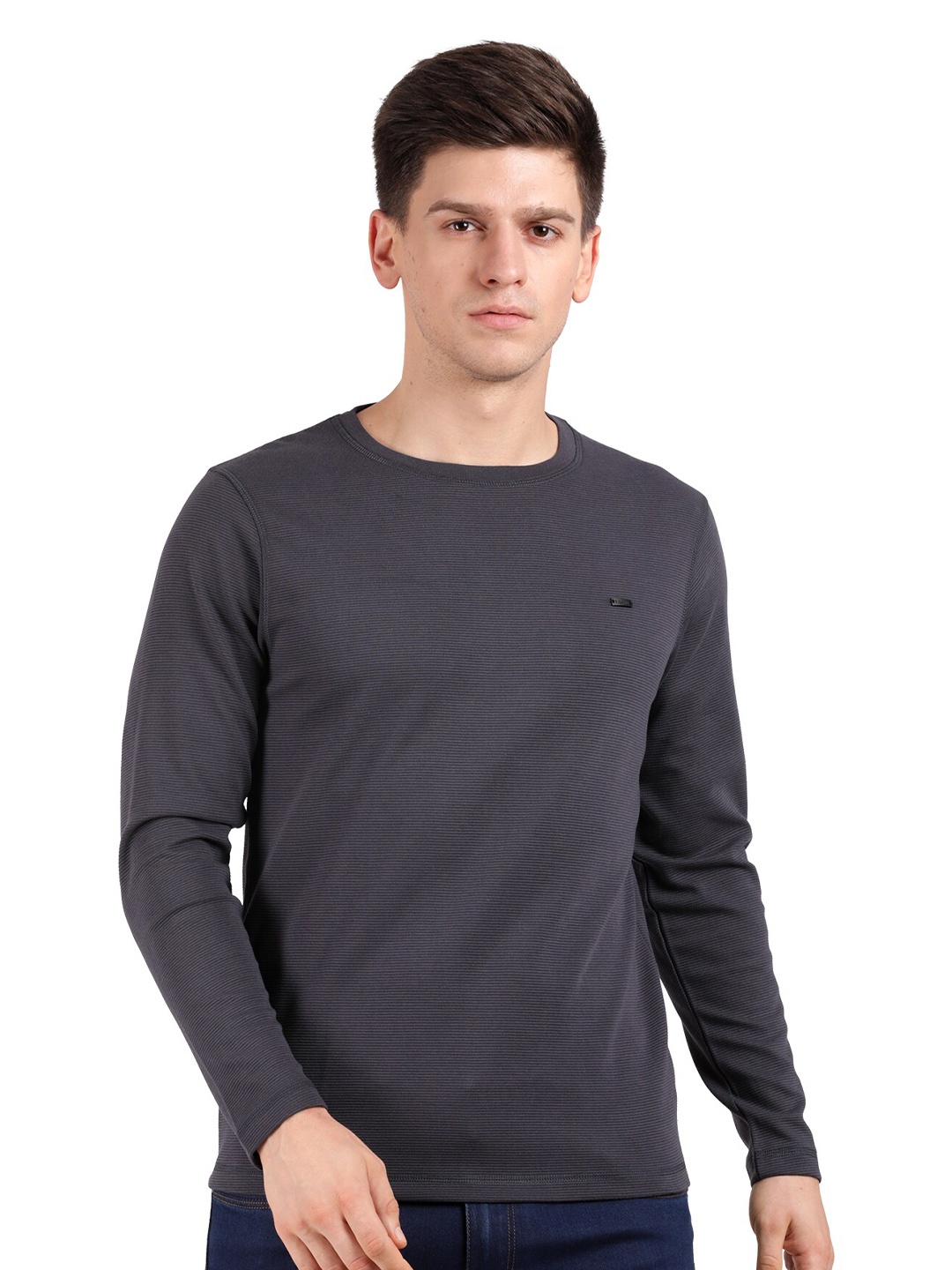 

t-base Long Sleeves Casual T-shirt, Grey