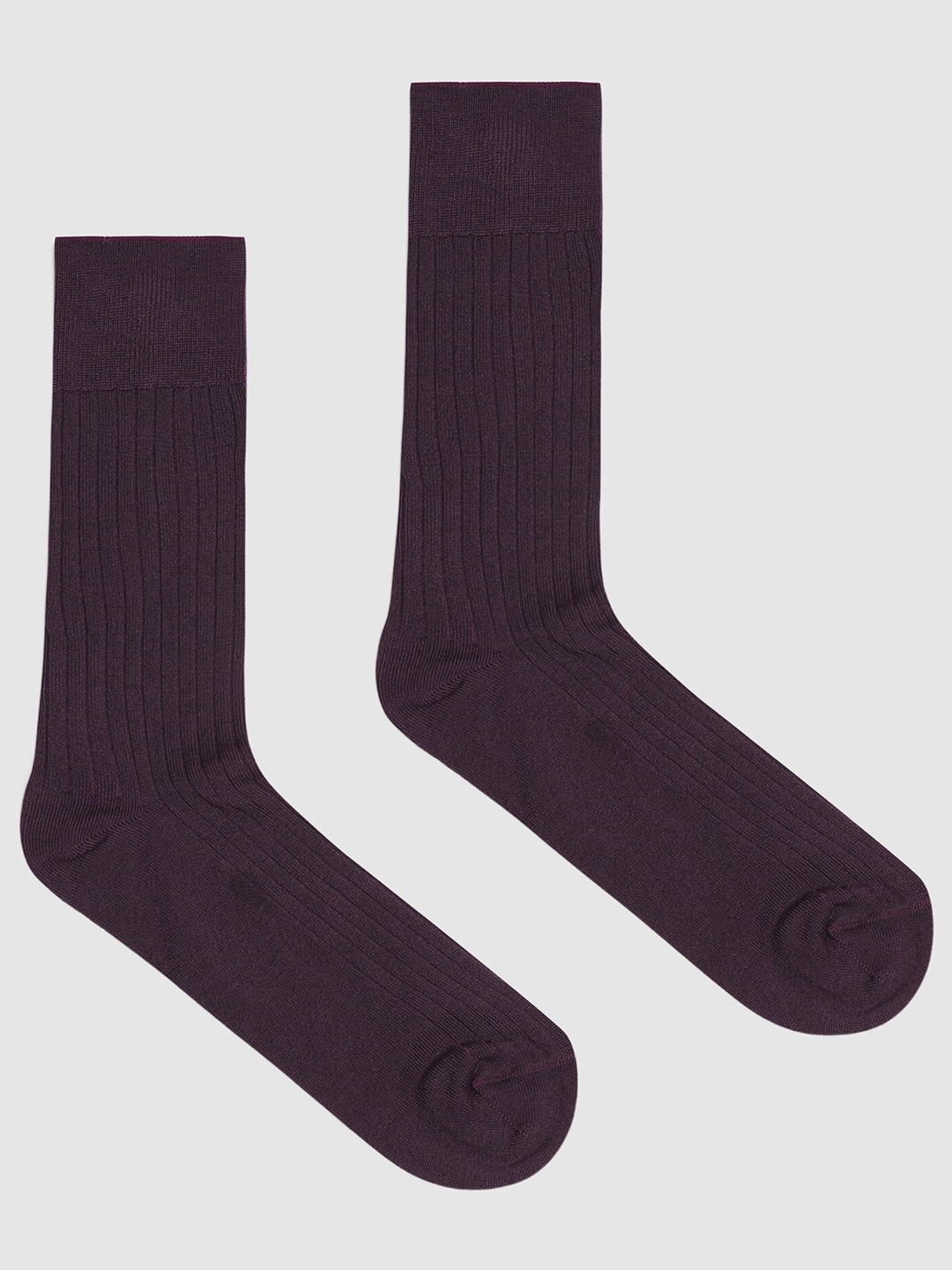 

Blackberrys Men Patterned Cotton Calf Length Socks, Purple