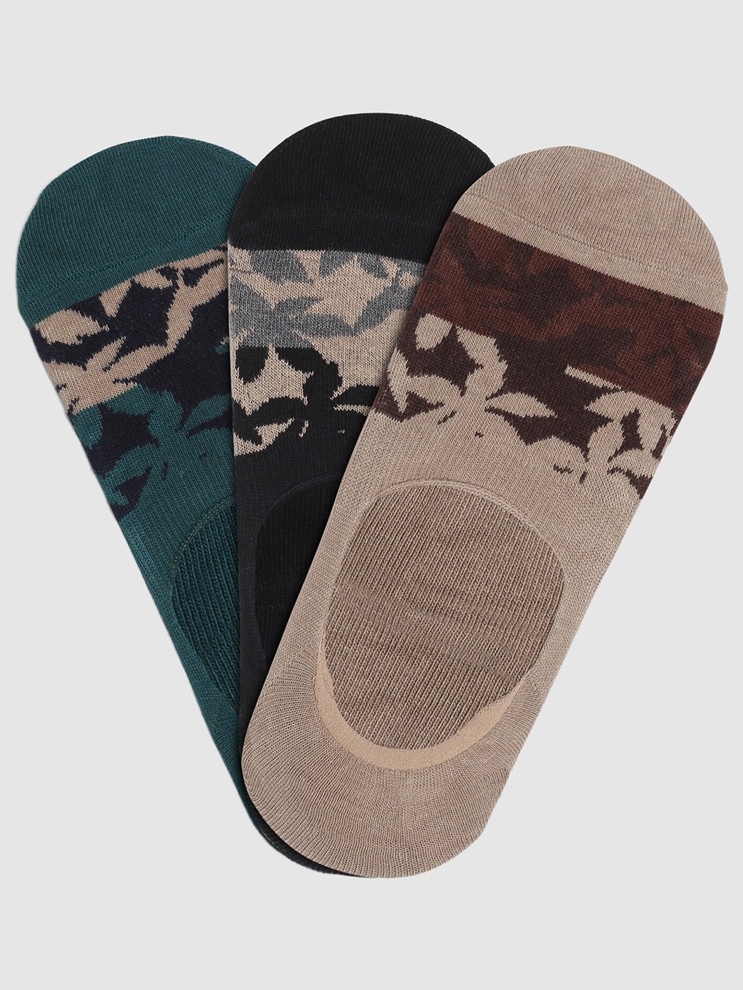 

Blackberrys Men Pack Of 3 Cotton Shoe-liners, Teal