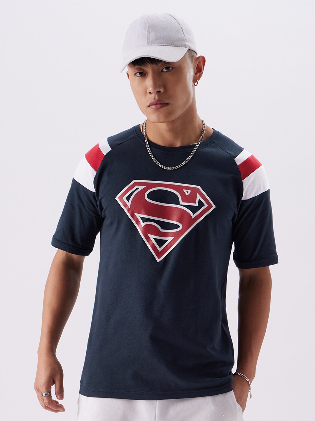 

The Souled Store Superman Printed Cotton T-shirt, Blue