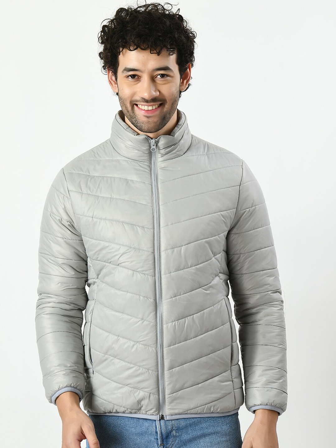 

TBOJ Lightweight Padded Jacket With Detachable Hood, Silver