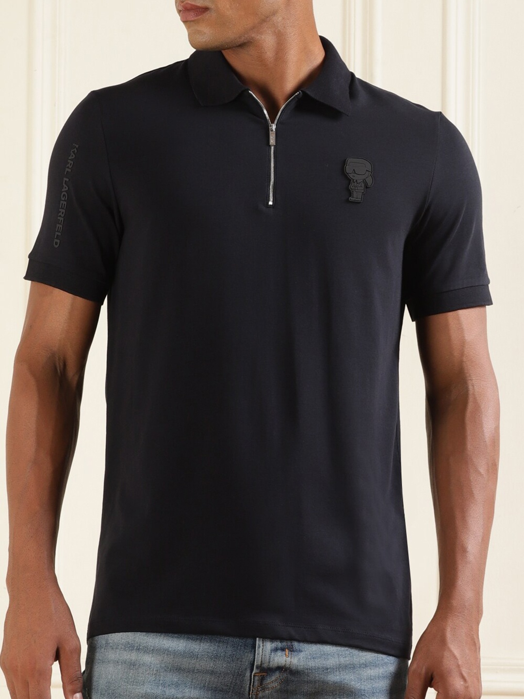 

Karl Lagerfeld Polo Collar Short Sleeves Regular T-shirt, Navy blue