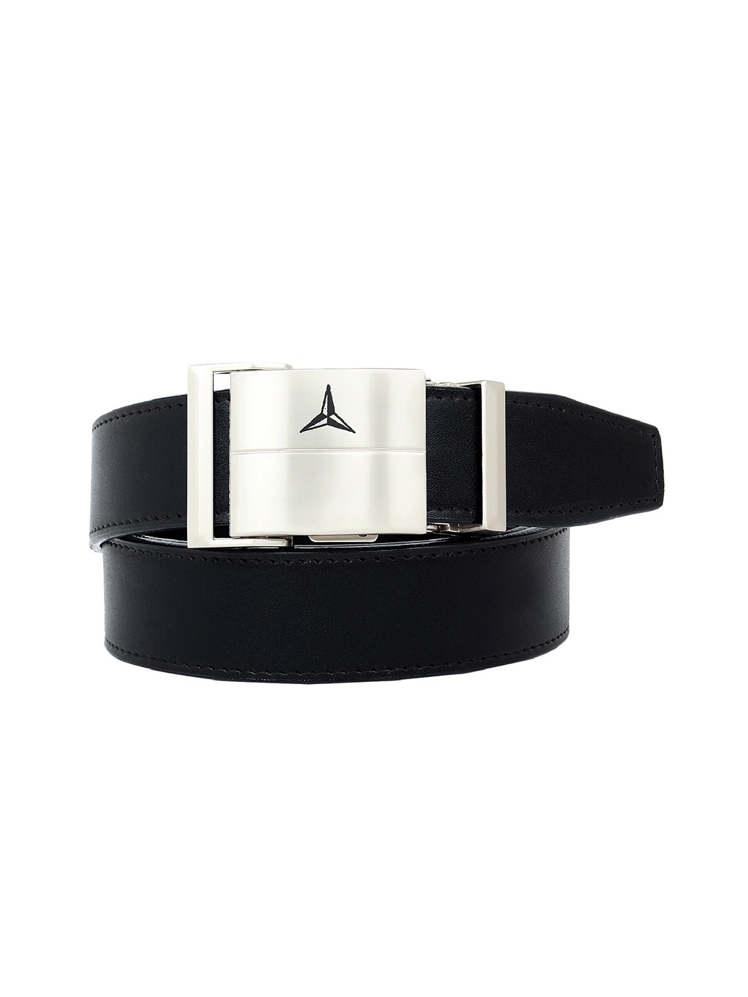 

Zacharias Men Solid Leather Belt, Black