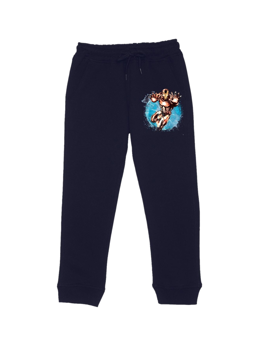 

Marvel by Wear Your Mind Kids Iron Man Printed Mid Rise Joggers, Navy blue