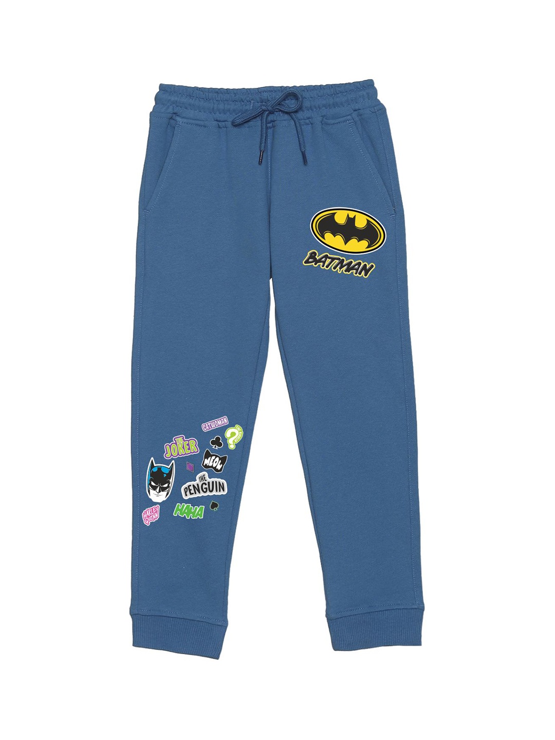 

Wear Your Mind Kids Batman Printed Mid Rise Joggers, Blue