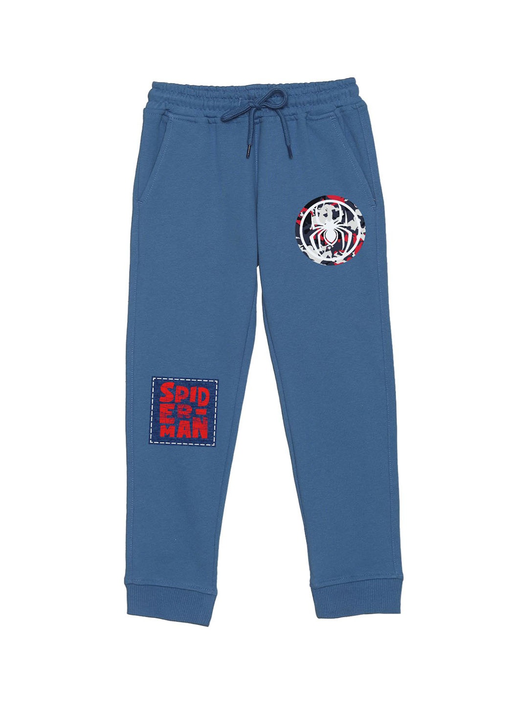 

Wear Your Mind Kids Spider Man Printed Mid Rise Joggers, Blue