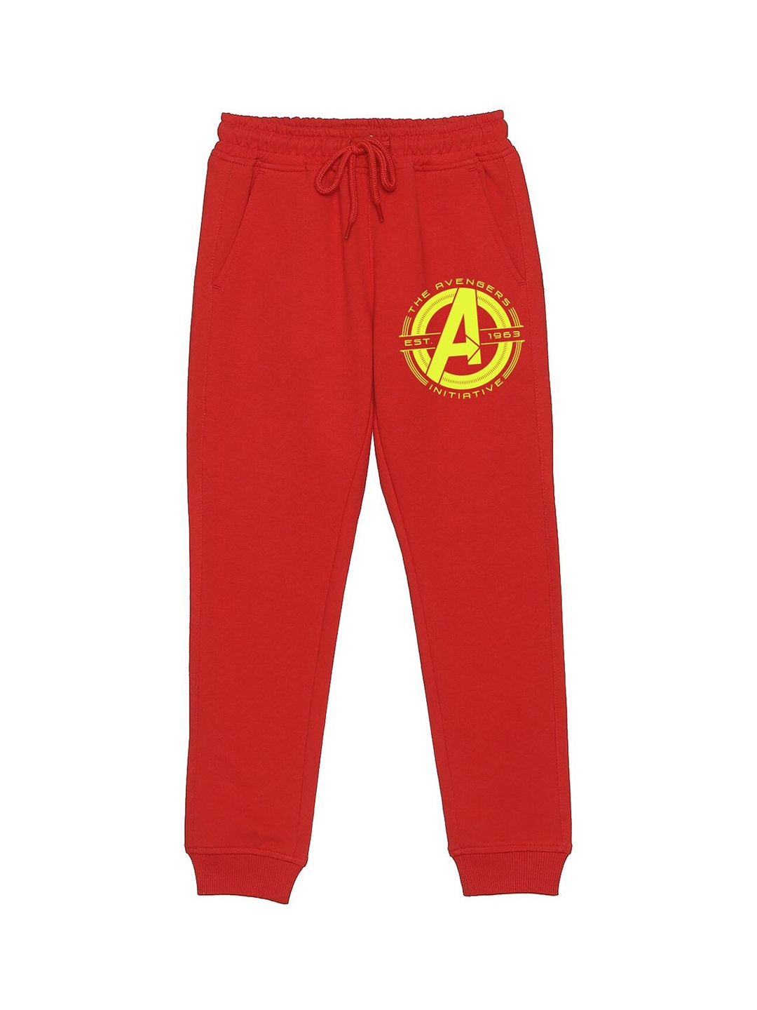 

Wear Your Mind Kids Avengers Printed Mid Rise Joggers, Red