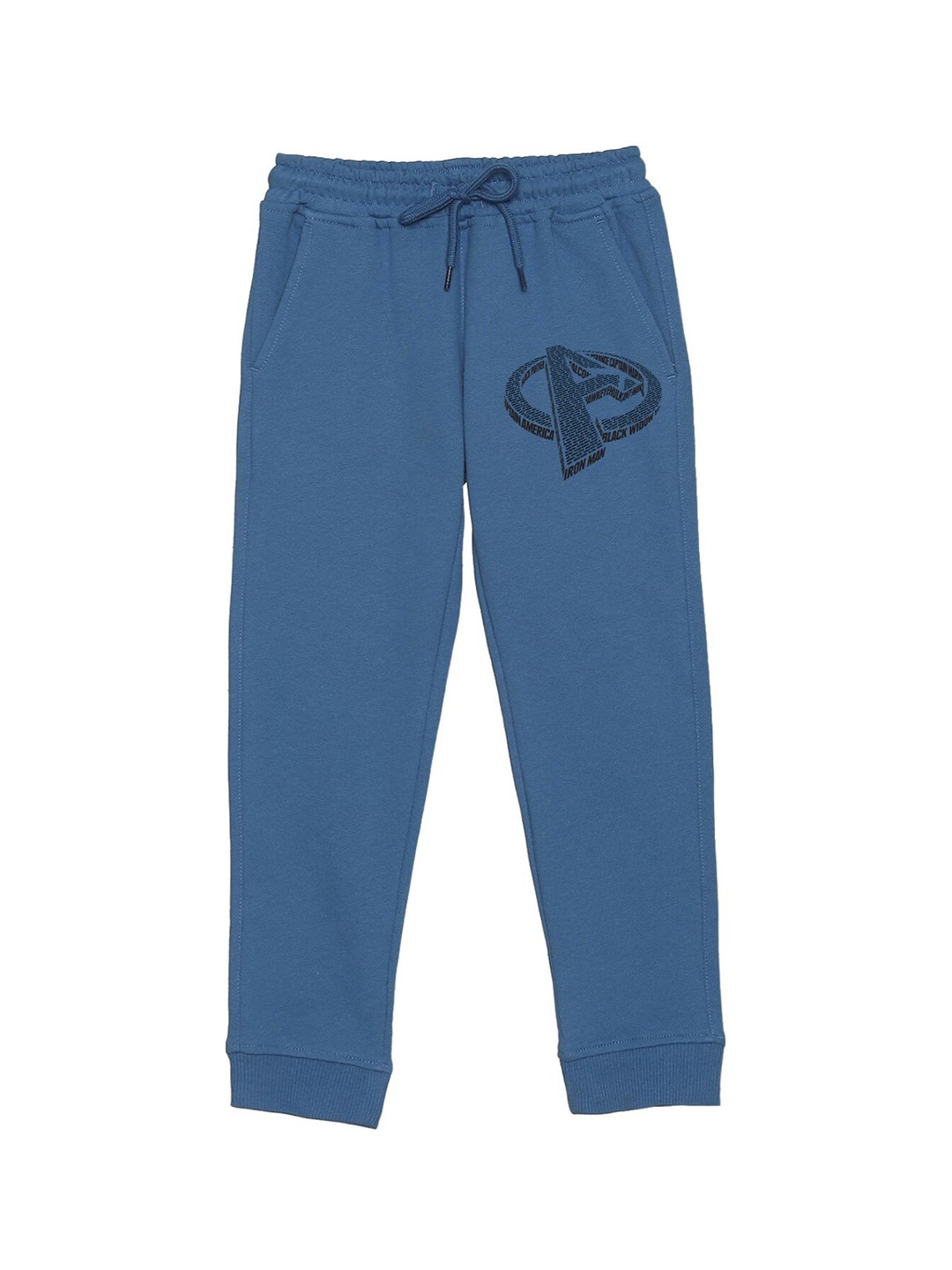 

Wear Your Mind Kids Avengers Printed Mid Rise Joggers, Blue