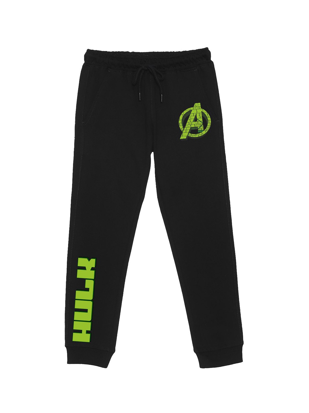 

Wear Your Mind Kids Avengers Printed Mid Rise Joggers, Black