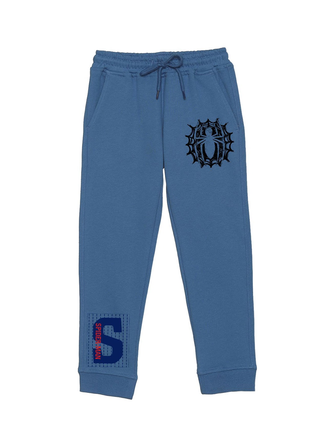 

Wear Your Mind Kids Spider Man Printed Mid Rise Joggers, Blue