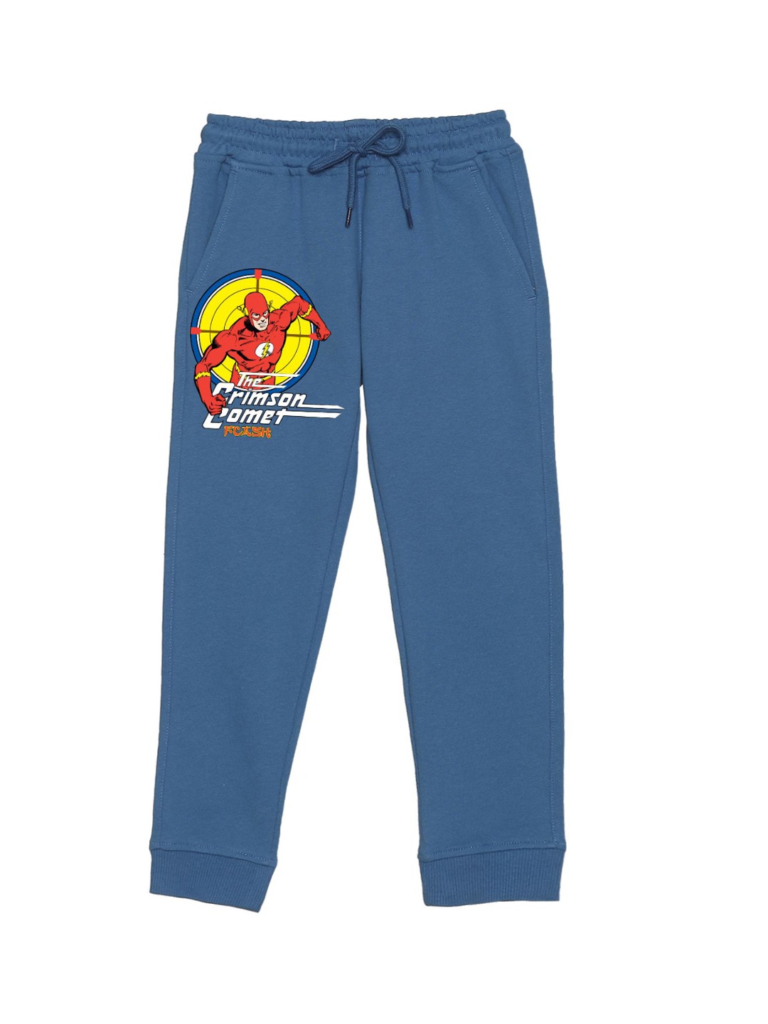 

Wear Your Mind Kids Flash Printed Mid Rise Joggers, Blue