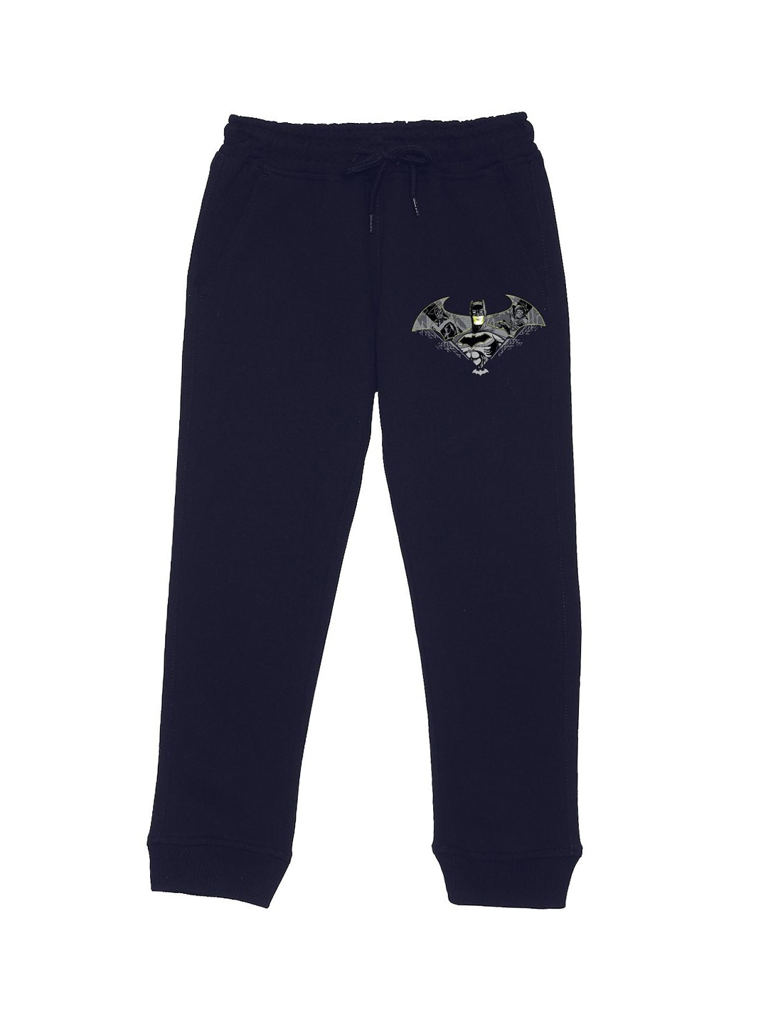

Wear Your Mind Kids Batman Logo Printed Joggers, Navy blue