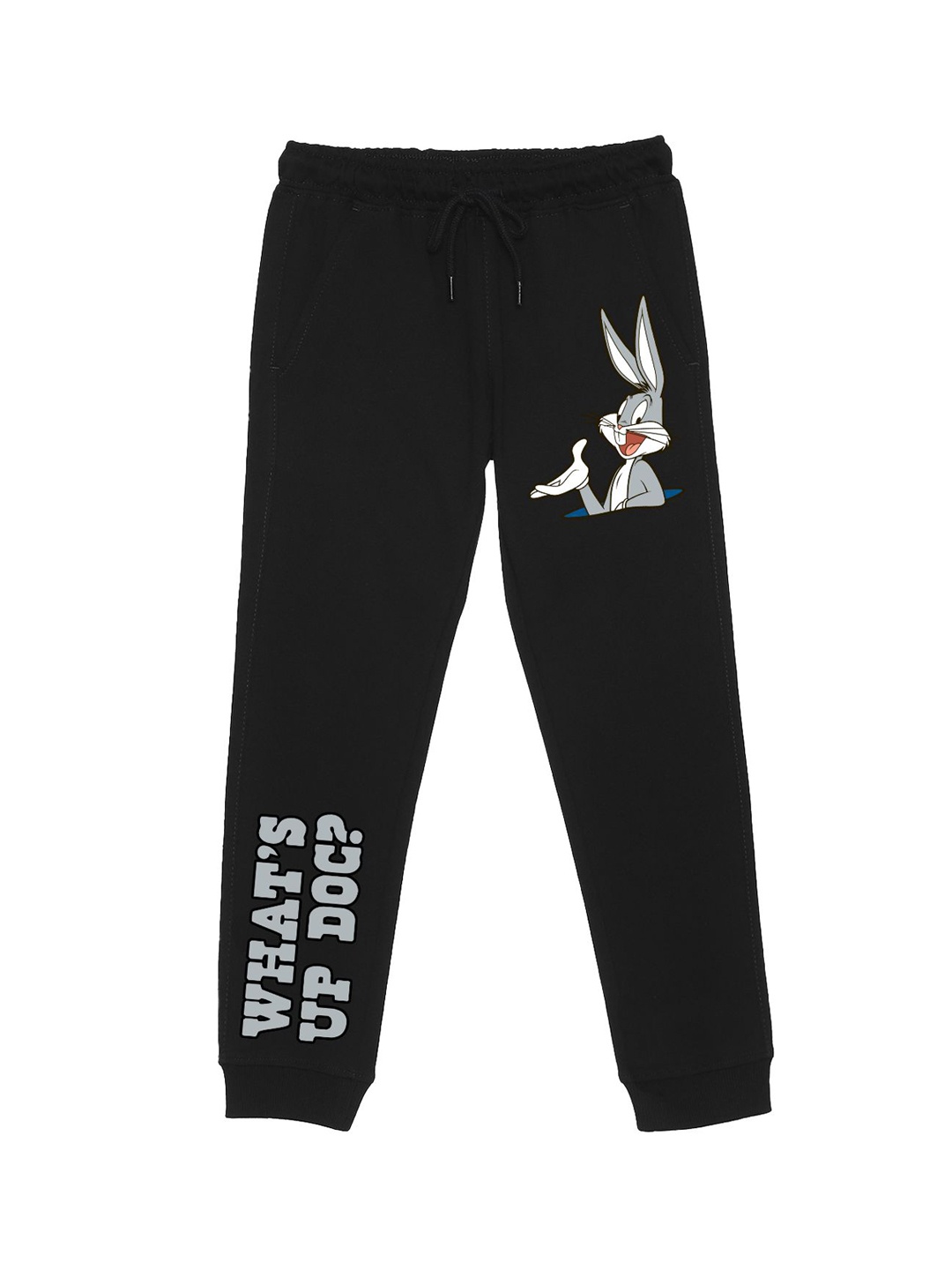 

Wear Your Mind Kids Bugs Bunny Character Printed Joggers, Black